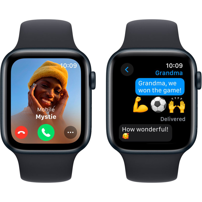 Смартгодинник Apple Watch SE GPS 44mm Midnight Aluminium Case with Midnight Sport Band – M/L
