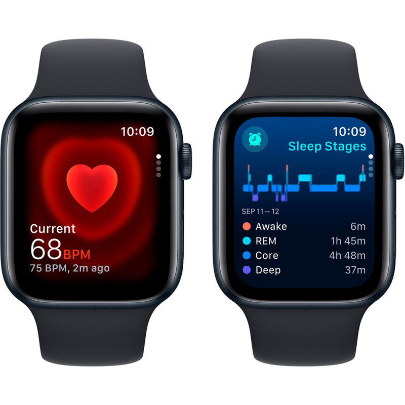 Смартгодинник Apple Watch SE GPS 44mm Midnight Aluminium Case with Midnight Sport Band – S/M