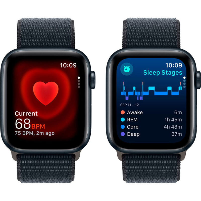 Смартгодинник Apple Watch SE GPS 44mm Midnight Aluminium Case with Midnight Sport Loop