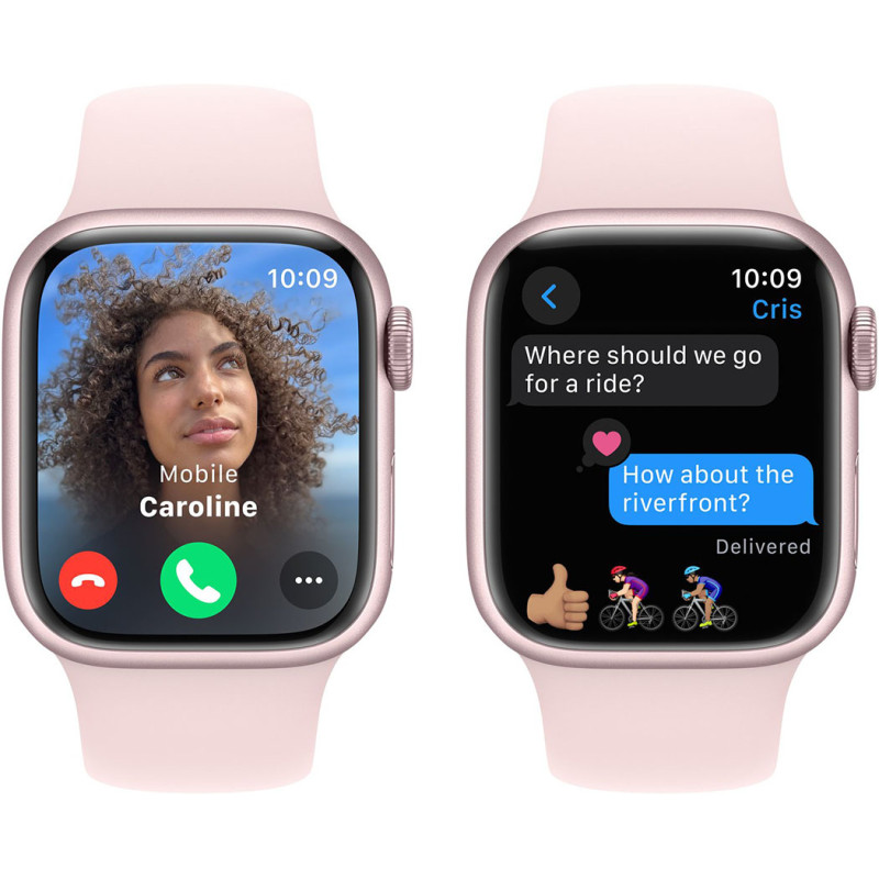Смартгодинник Apple Watch Series 9 GPS 41mm Pink Aluminium Case with Light Pink Sport Band – M/L