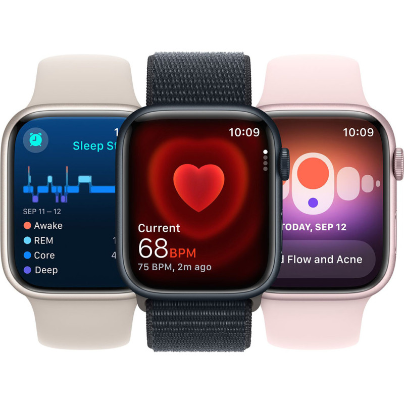 Смартгодинник Apple Watch Series 9 GPS 41mm Silver Aluminium Case with Storm Blue Sport Band – M/L