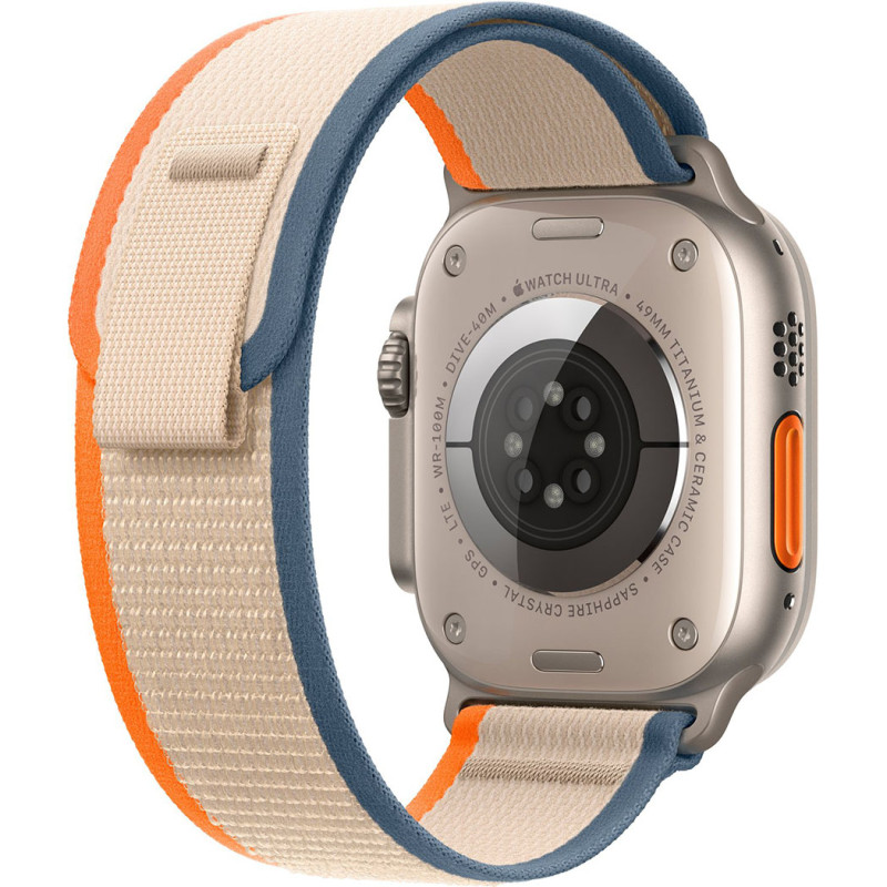 Смартгодинник Apple Watch Ultra 2 GPS + Cellular, 49mm Titanium Case with Orange/Beige Trail Loop – S/M
